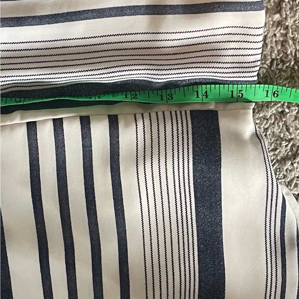 JAPNA- Striped Blue and White Jumpsuit in a size Lg. smocked back, fully lined - Picture 9 of 16